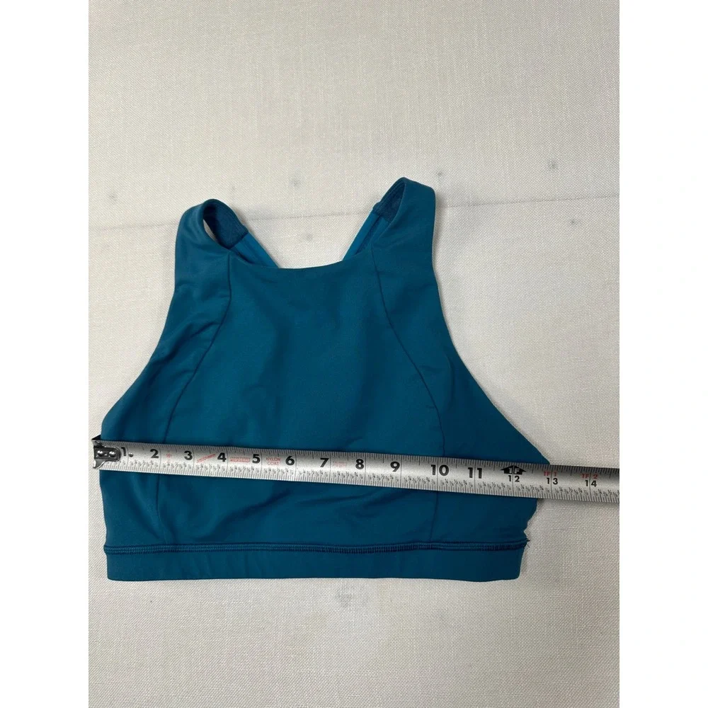 Lululemon energy‎ bra High Neck Teal Alchemy Graphic Size 6 LW2ARLS